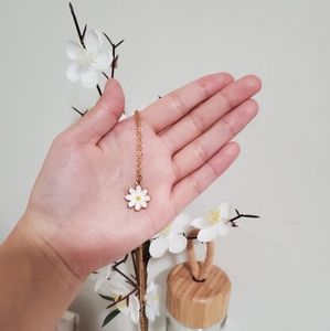 Flower Necklace With Earrings